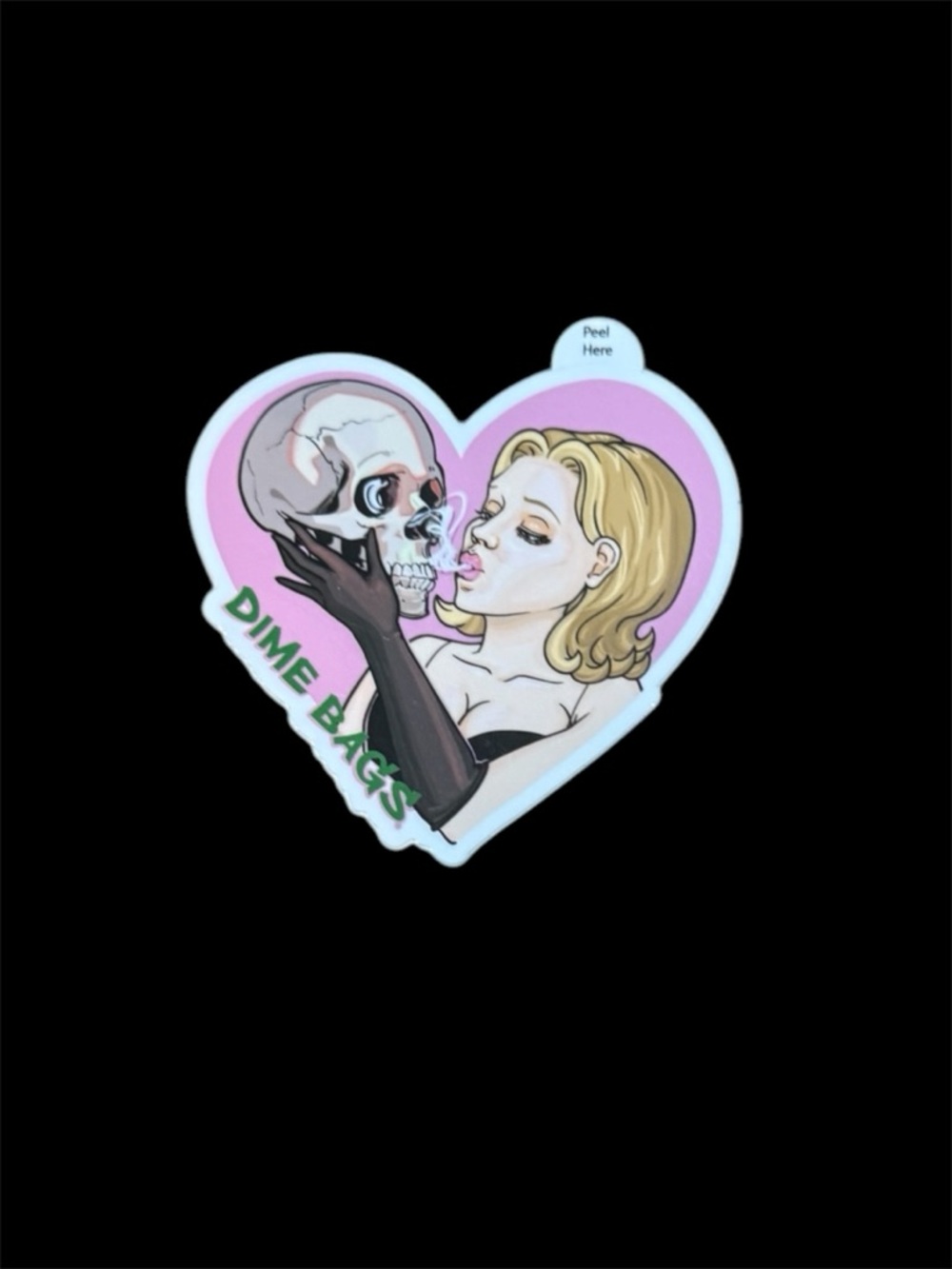 Dime Bags limited edition sticker of the month Feb 2024